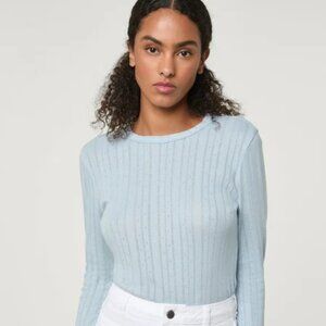 NWOT! Rouje Paris Timothee Top - Sky Blue Pointelle - US 4 / FR 36 / S